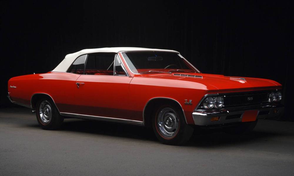 66 Chevelle SS 396 red convertible